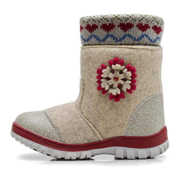 MMNUN Felt Boots baby Warm winter boots for girls Snow Boots Children Shoes kids shoes for girls Mid-Calf zip Size 23-36 ML9421 - ourkids-shop