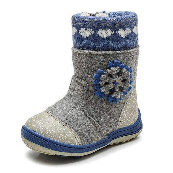 MMNUN Felt Boots baby Warm winter boots for girls Snow Boots Children Shoes kids shoes for girls Mid-Calf zip Size 23-36 ML9421 - ourkids-shop