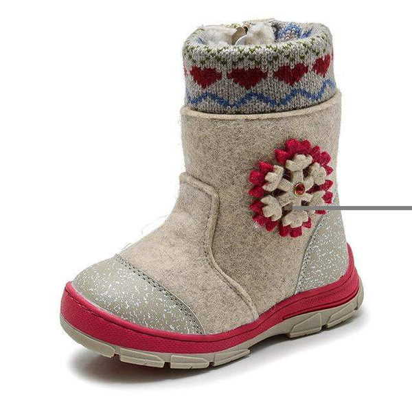MMNUN Felt Boots baby Warm winter boots for girls Snow Boots Children Shoes kids shoes for girls Mid-Calf zip Size 23-36 ML9421 - ourkids-shop