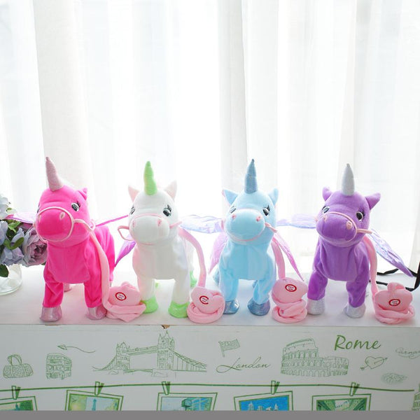 Electric Walking Unicorn Plush Toy For Children Christmas Gifts