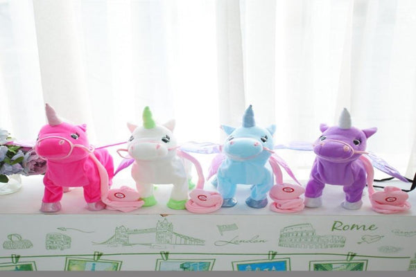 Electric Walking Unicorn Plush Toy For Children Christmas Gifts