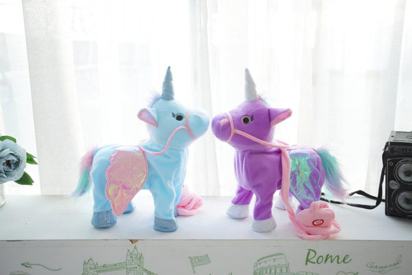 Electric Walking Unicorn Plush Toy For Children Christmas Gifts