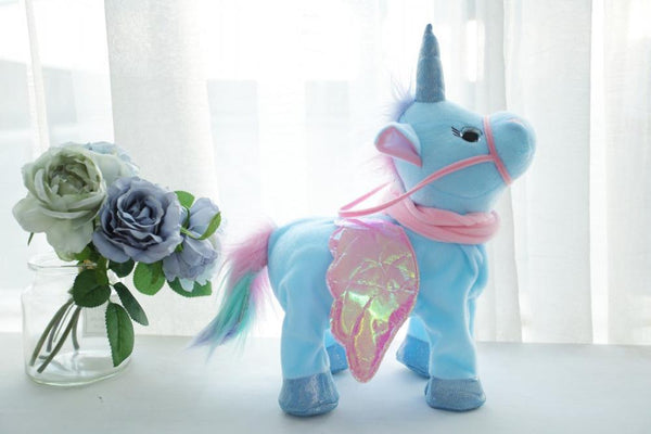 Electric Walking Unicorn Plush Toy For Children Christmas Gifts