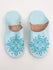 Moroccan Babouche Sequin Slippers, Ice Blue - Bohemia Design