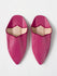 Moroccan Plain Pointed Babouche Slippers, Fuchsia | Bohemia Design