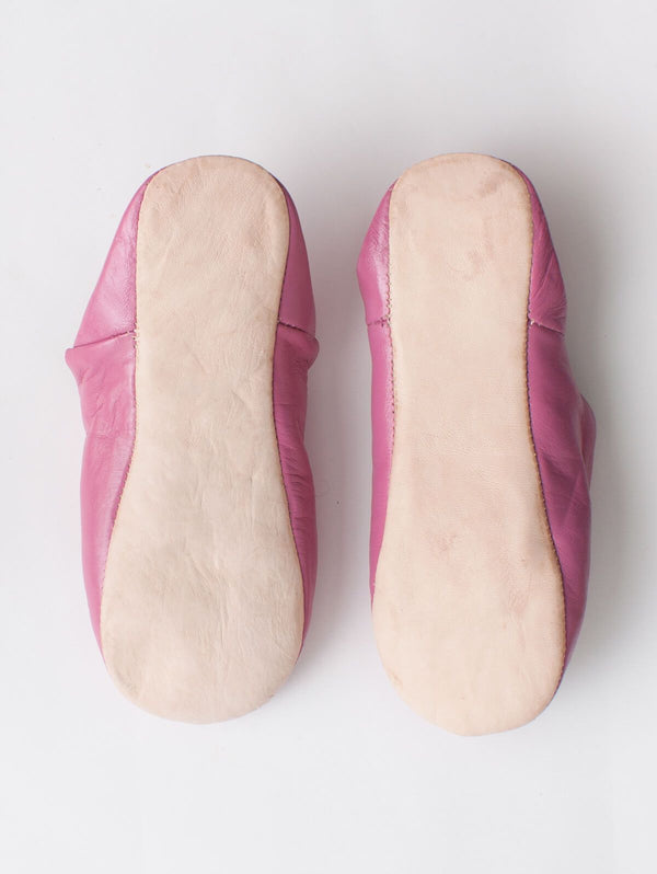 Moroccan Babouche Sequin Slippers, Fuchsia - Bohemia Design