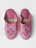 Moroccan Babouche Sequin Slippers, Fuchsia - Bohemia Design