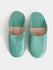 Moroccan Babouche Basic Slippers, Sea Green - Bohemia Design