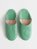 Moroccan Babouche Basic Slippers, Spearmint | Bohemia Design