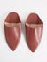 Moroccan Classic Pointed Babouche Slippers, Terracotta