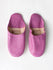 Moroccan Babouche Basic Slippers, Fuchsia - Bohemia Design
