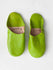 Moroccan Babouche Basic Slippers, Lime - Bohemia Design