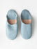 Moroccan Babouche Basic Slippers, Pearl Grey - Bohemia Design