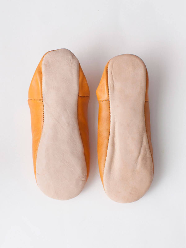Moroccan Babouche Basic Slippers, Rust - Bohemia Design