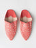 Moroccan Decorative Babouche Slippers, Coral