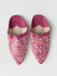 Moroccan Decorative Babouche Slippers, Fuchsia
