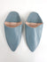 Moroccan Classic Pointed Babouche Slippers, Grey - Bohemia Design