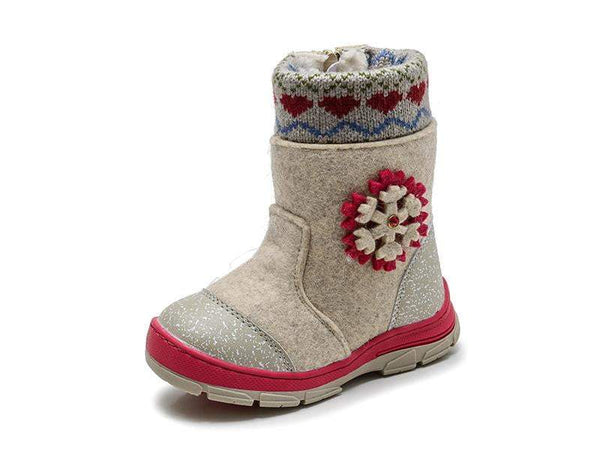 MMNUN Felt Boots baby Warm winter boots for girls Snow Boots Children Shoes kids shoes for girls Mid-Calf zip Size 23-36 ML9421 - ourkids-shop