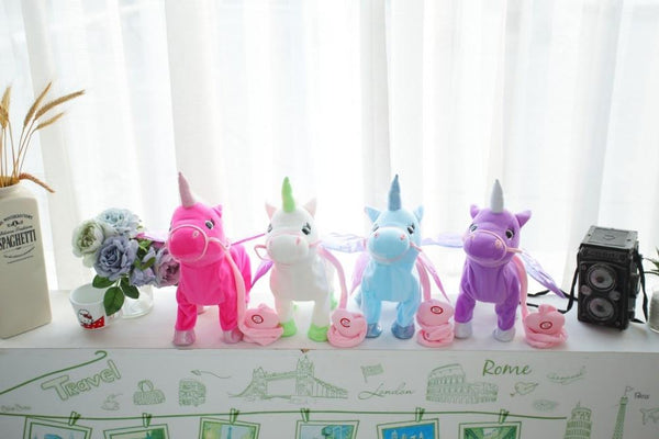 Electric Walking Unicorn Plush Toy For Children Christmas Gifts