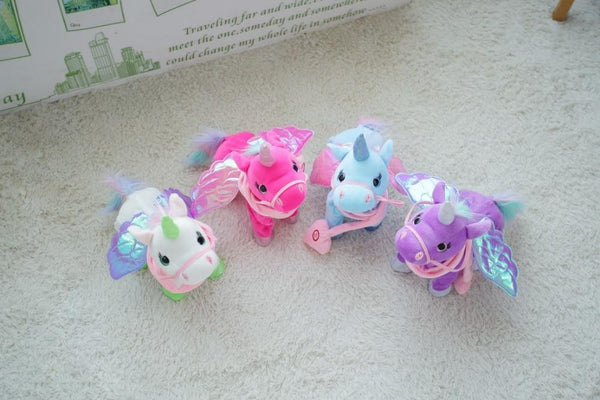 Electric Walking Unicorn Plush Toy For Children Christmas Gifts
